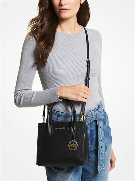 michael kors mercer pebbled leather satchel|michael kors mercer medium satchel.